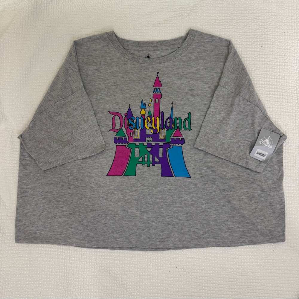 Disneyland Adult Crop Tee with Colorful Castle
